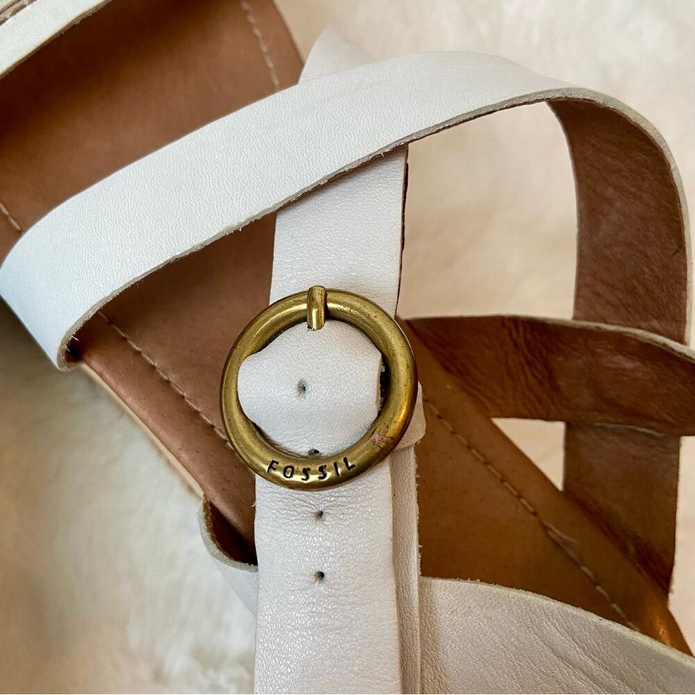 FOSSIL Leather Platform Sandals - Picture 7 of 9